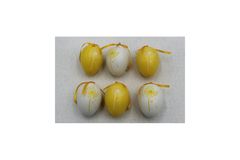 ATAN Vajíčka plastová žlutá a bílá, sada 6 kusů VEL5049-YEL