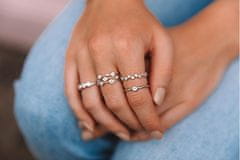 Hot Diamonds Luxusní stříbrný prsten s topazem a diamantem Willow DR206 (Obvod 59 mm)