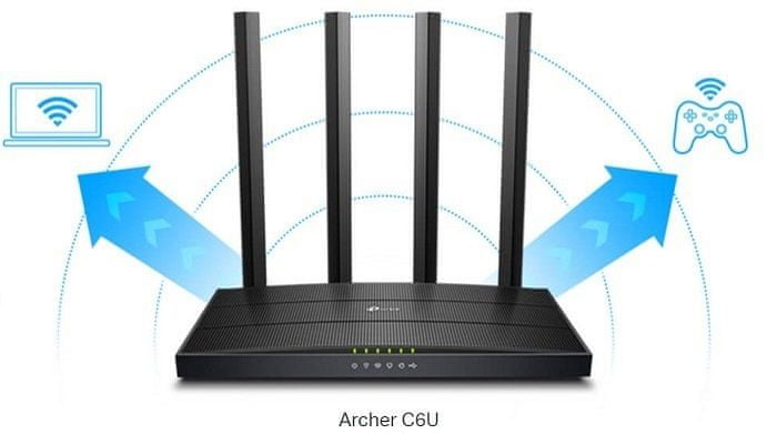 Extender TP-Link Archer C6U (Archer C6U) vysoká rychlost Wi-FI  nízká latence