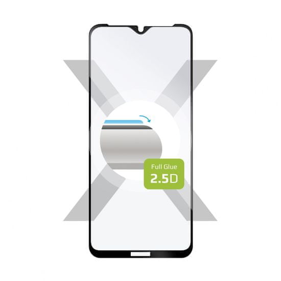 FIXED Ochranné tvrzené sklo Full-Cover pro Samsung Galaxy A12, lepení přes celý displej FIXGFA-653-BK, černé