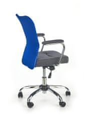 Halmar Dětská židle na kolečkách s područkami Andy - modrá/šedá