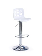 Halmar Barová židle H-48 - bílá / chrom