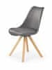 Jídelní židle K201 - šedá / buk