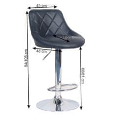 KONDELA Barová židle Marid - černá / chrom