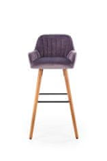 Halmar Barová židle H-93 - tmavě šedá / ořech