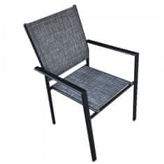 ATAN Zahradní stohovatelná židle TELMA - šedá / černá