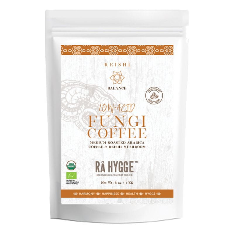 Rå Hygge BIO zrnková káva Peru Arabica REISHI 1 kg