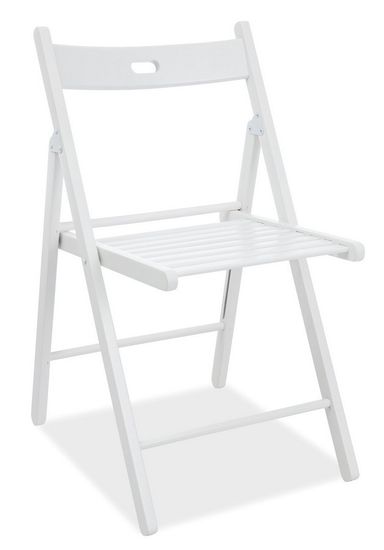 ATAN Dřevěná skládací židle SMART II bílá