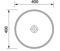 CERSANIT Moduo 40 kruhové umyvadlo (K116-048)