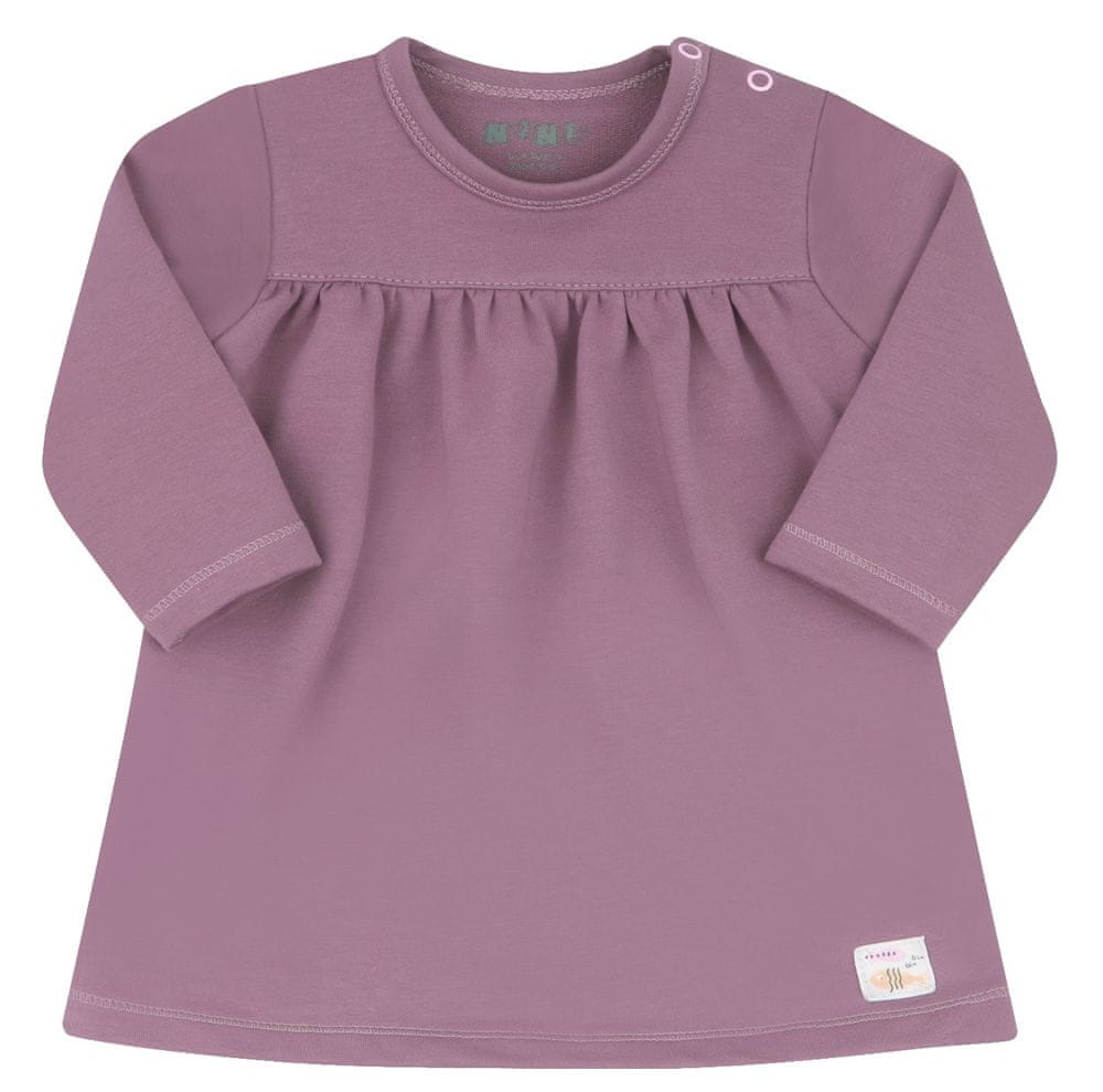 Nini dívčí šaty z organické bavlny ABN-2511 92 růžová