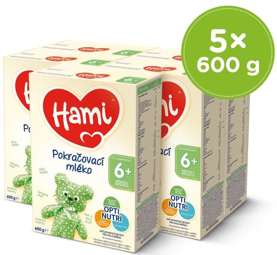 Hami 6+ pokračovací kojenecké mléko 5x 600 g