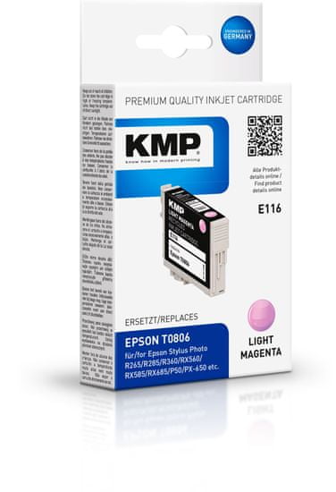 KMP Epson T0806 (Epson C13T08064011) červený foto inkoust pro tiskárny Epson
