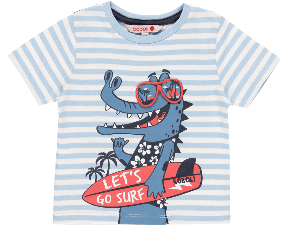 Boboli chlapecké tričko s krokodýlem 312028 74 modrá