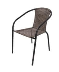 nabbi Zahradní židle Herkules III - černá/šedá