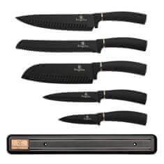 Sada 5 kuchyňských nožů s pruhy Bh-2535 Black Rose