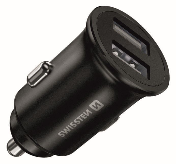 SWISSTEN CL adaptér Power Delivery USB-C + Quick Charge 3.0 36 W metal 933708, černý