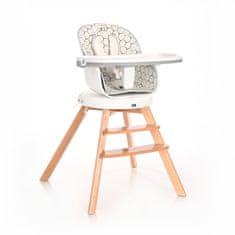 Lorelli Jídelní židlička NAPOLI s rotací GREY HEXAGONS
