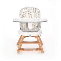 Lorelli Jídelní židlička NAPOLI s rotací GREY HEXAGONS
