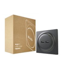 FIBARO USB zásuvka bez inteligence - FIBARO Walli N USB Outlet Anthracite (FGWU-021-8)