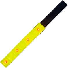 Profilite Reflexní páska + LED, se zapínáním na suchý zip, žlutá
