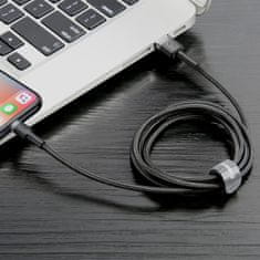 Noah Baseus Cafule Cable odolný nylonový kabel USB / Lightning QC3.0 1.5A 2M černý 