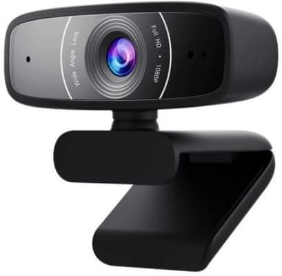 Asus Webcam C3 (90YH0340-B2UA00) webkamera, Full HD, kettős mikrofon, tiszta kép, streaming kamera