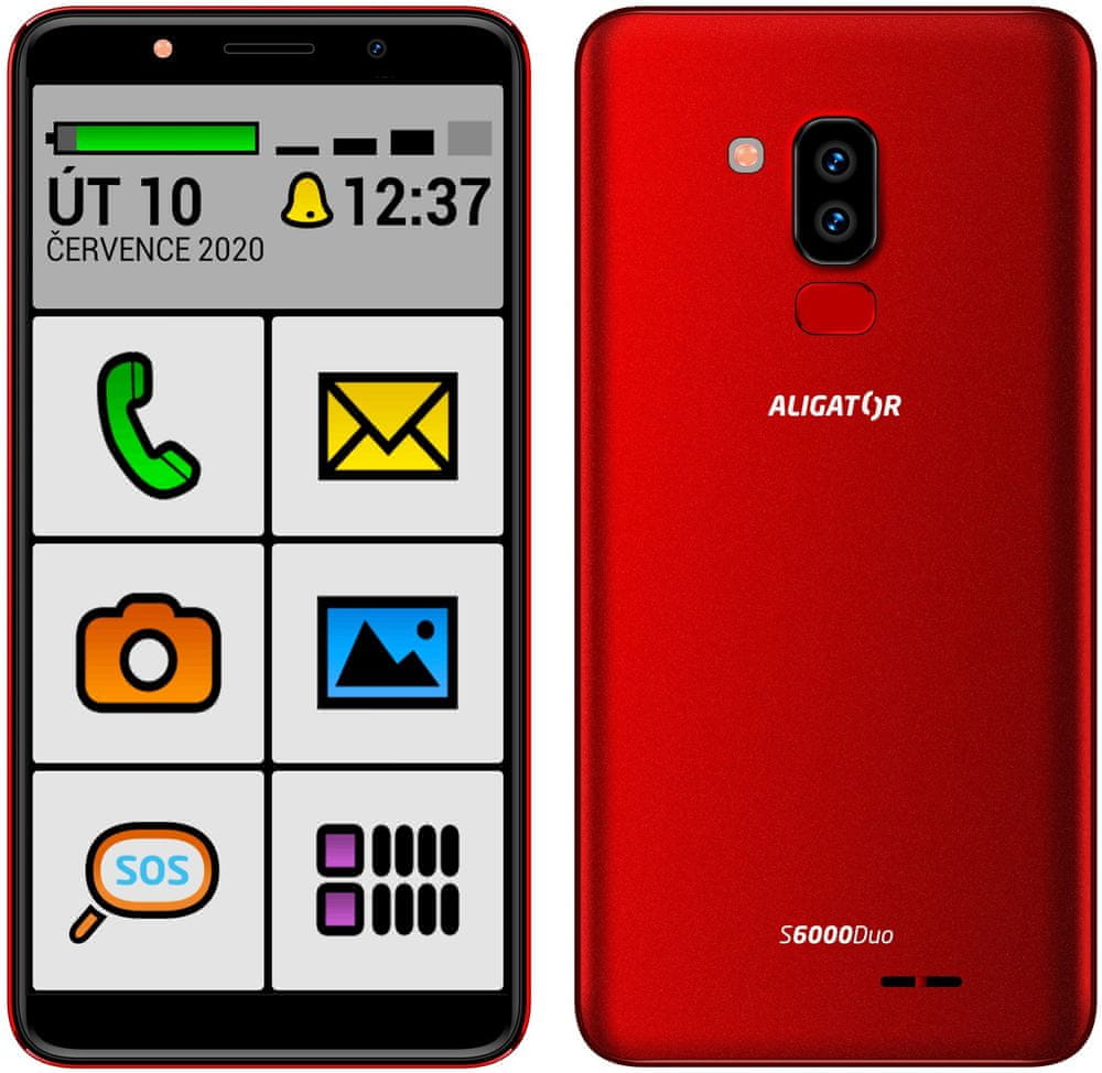 Aligator S6000 Senior, 1GB/16GB, Red - použité