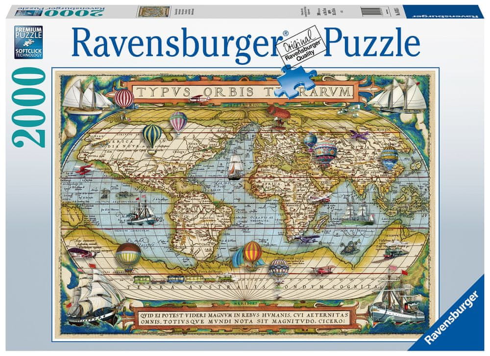 Ravensburger Puzzle 168255 Cesta kolem světa 2000 dílků