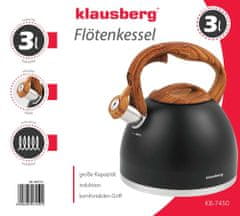 KINGHoff Rychlovarná konvice s píšťalkou 3l Klausberg Kb-7450