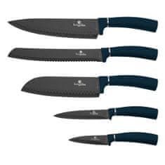 Sada 5 kuchyňských nožů s pruhy Bh-2537 Aquamarine