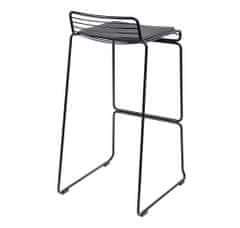 ROD SOFT stolička černý - černý polštář, kovový