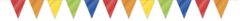 Girlanda barevné vlajky - PVC - 10 m