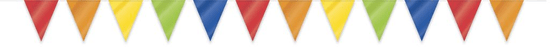 Girlanda barevné vlajky - PVC - 10 m