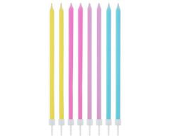 Narozeninové svíčky - pastelové - 14,5 cm - 16 ks