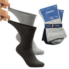 Zdravé Ponožky extra široké a roztažné bavlněné elastické zdravotní DIAbetické ponožky 9100820 2-pack, 43-46