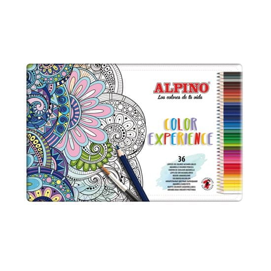 Alpino Kovová krabička 36 barevných tužek Color Experience
