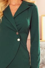 Numoco Dámské asymetrické šaty Lisalat zelená M