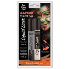 Alpino MakeUp barva na obličej Liquid Liner 2ks/6 gr, bílá a černá