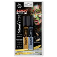 Alpino MakeUp barva na obličej Liquid Liner 2ks/6 gr, stříbrná a zlatá