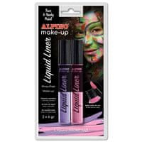 Alpino MakeUp barva na obličej Liquid Liner 2ks/6 gr, růžová a fialová