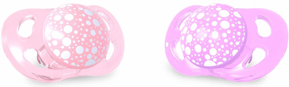 Levně Twistshake 2x Dudlík mini 0-6m Pastelově růžová a fialová