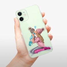 Plastový kryt - Kissing Mom - Blond and Boy pro Apple iPhone 12 Mini