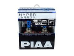 autožárovky Hyper Arros 5000K H11 - o 120 % vyšší svítivost, jasně bílé světlo o teplotě 5000K