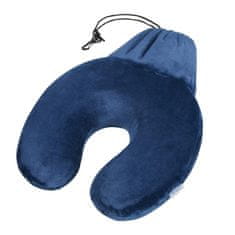 Samsonite Cestovní polštářek z paměťové pěny s kapsou modrá