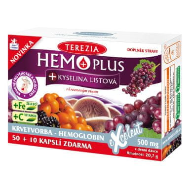 TEREZIA COMPANY TEREZIA Hemoplus+Kyselina listová cps.60