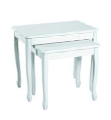 Mørtens Furniture Odkládací stolek Lesiva (SADA 2 ks), 56 cm, bílá