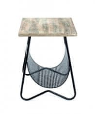 Mørtens Furniture Odkládací stolek Lennie, 51 cm, černá