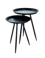 Mørtens Furniture Odkládací stolek Lemra, 47 cm, černá