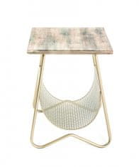 Mørtens Furniture Odkládací stolek Lennie, 51 cm, zlatá 