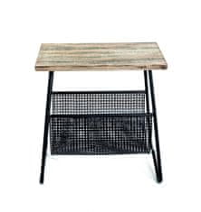 Mørtens Furniture Odkládací stolek Lennie, 51 cm, černá